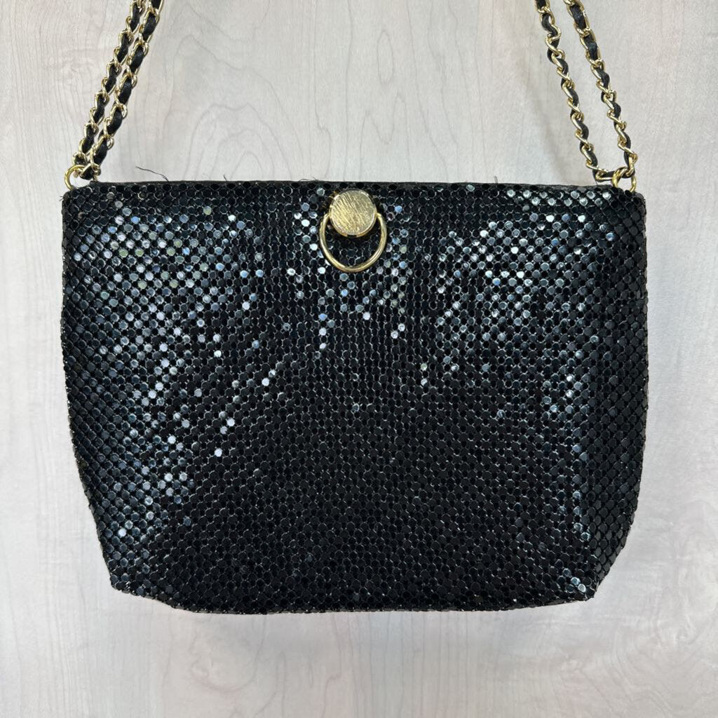 Vintage Black & Gold Beaded Bag