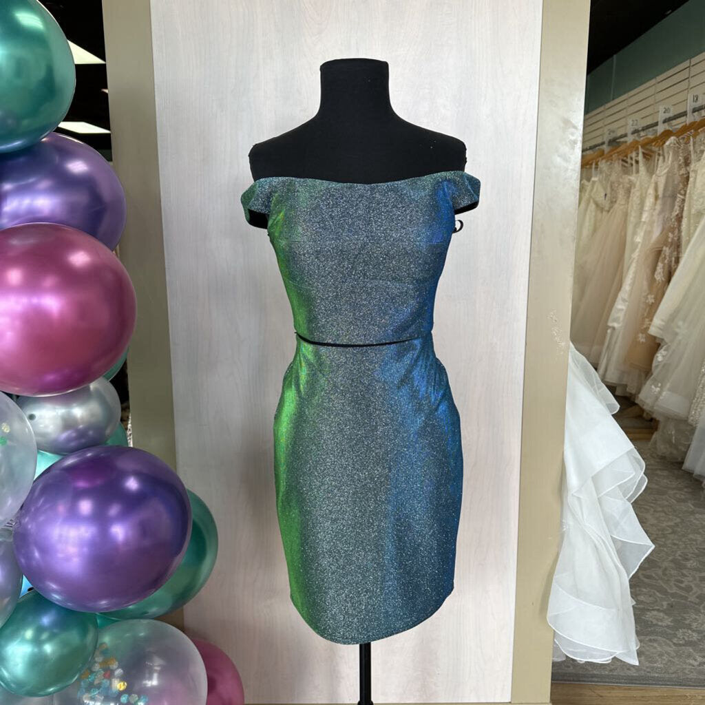 Amarra Two Piece Iridescent Party Dress