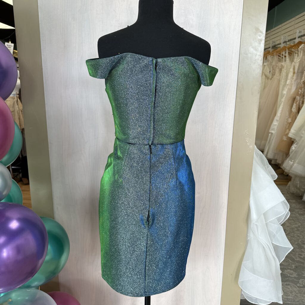 Amarra Two Piece Iridescent Party Dress