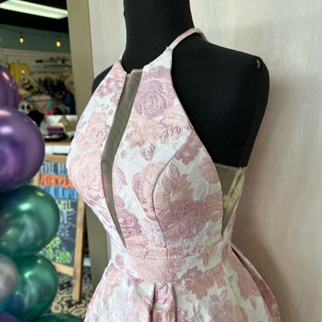 Amarra Brocade High Neck Homecoming Dress NWT