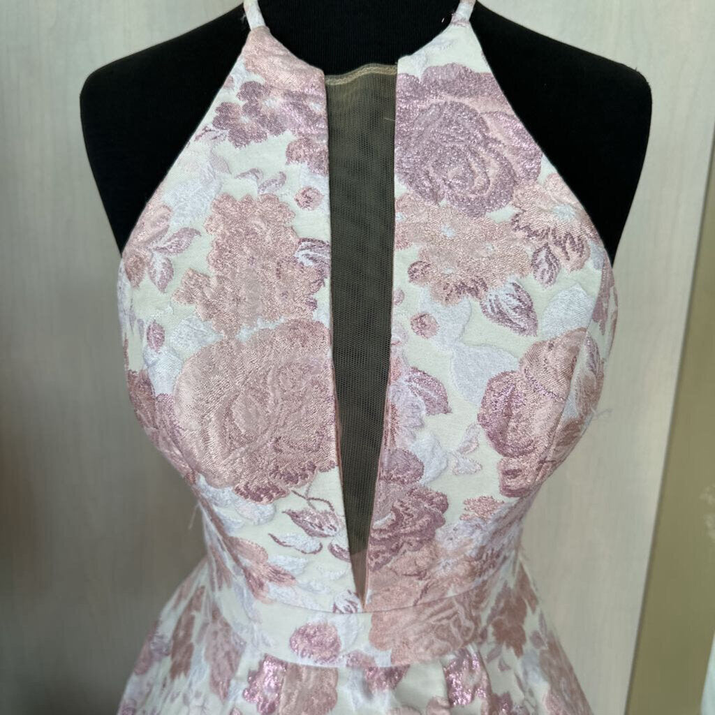 Amarra Brocade High Neck Homecoming Dress NWT