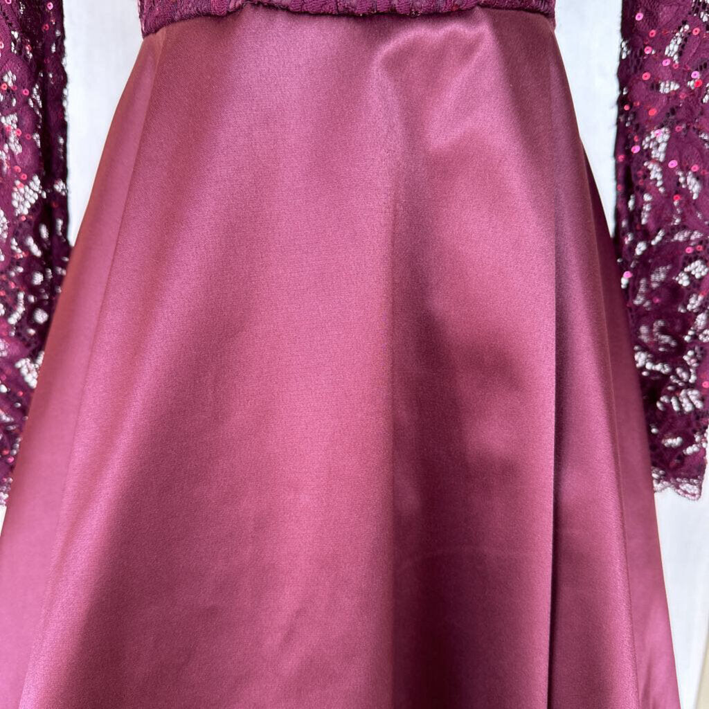 My Michelle Plunge Neckline Satin Dress 3