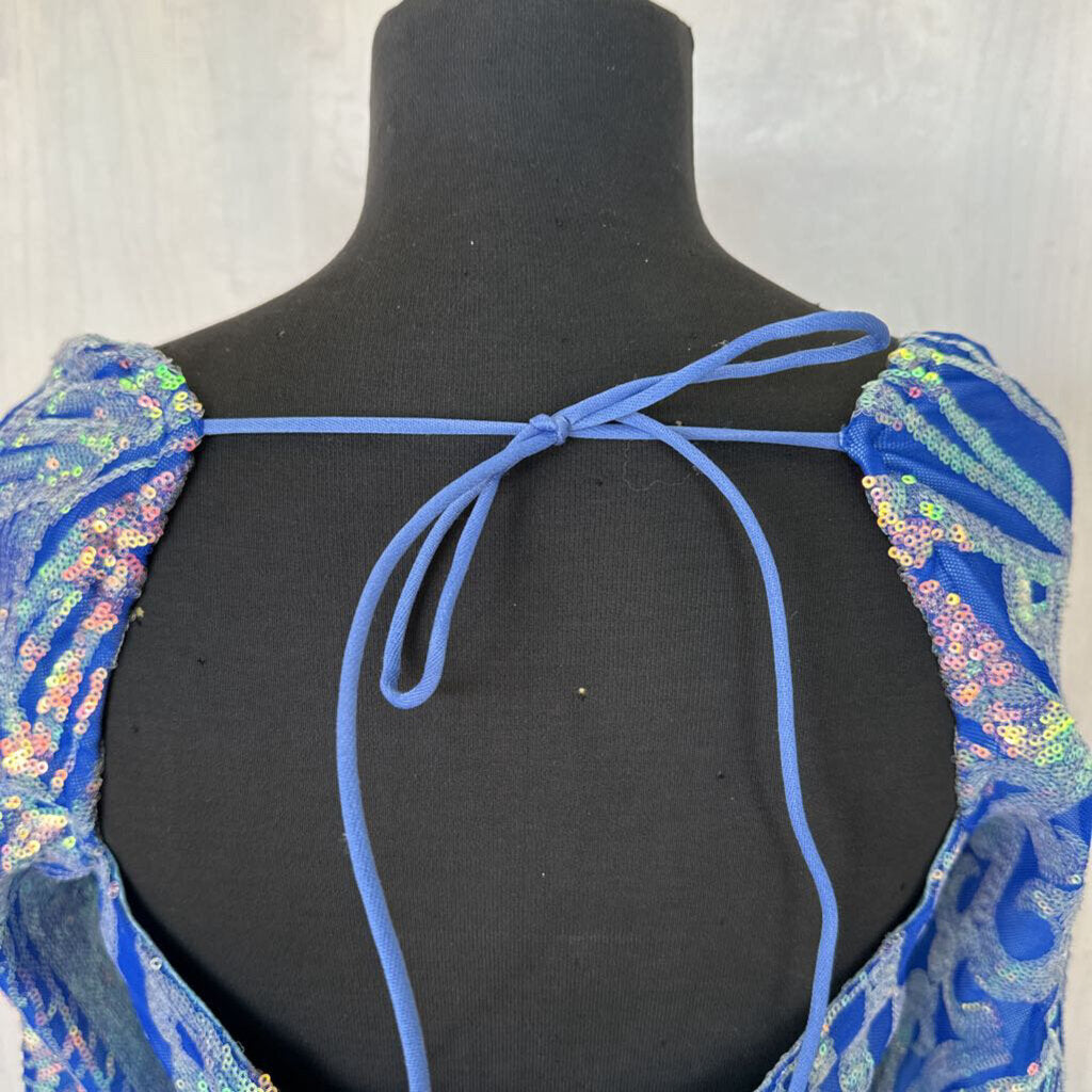 Long Sleeve Sequin Mini Dress Large