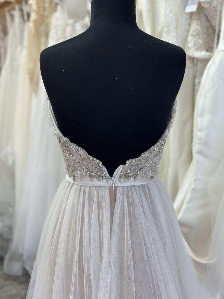 Casablanca Beaded Top Strapless Wedding Dress 4