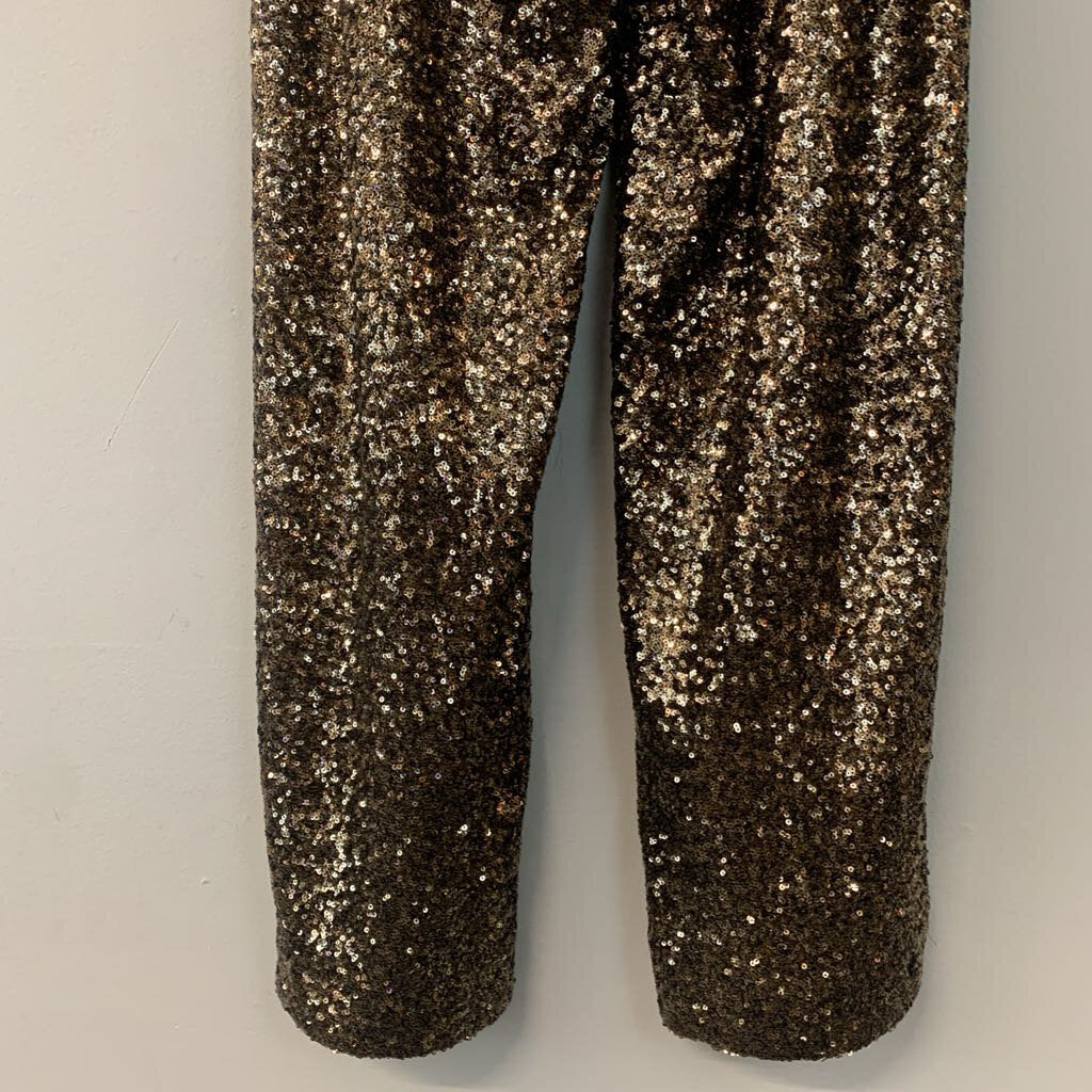 Banana Republic Bronze Sequin Wide Leg Pants Extra Large