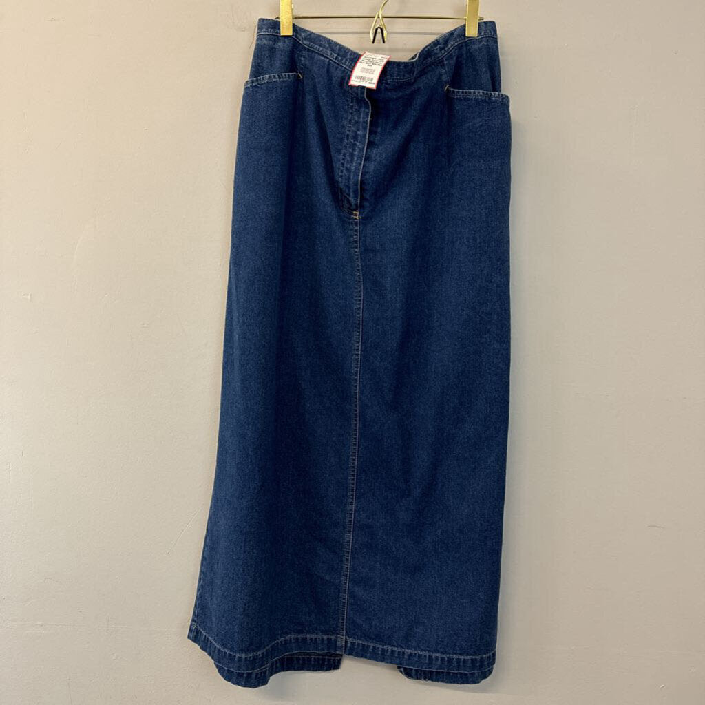 Vintage Koret City Blues Dark Denim Maxi Skirt 18W