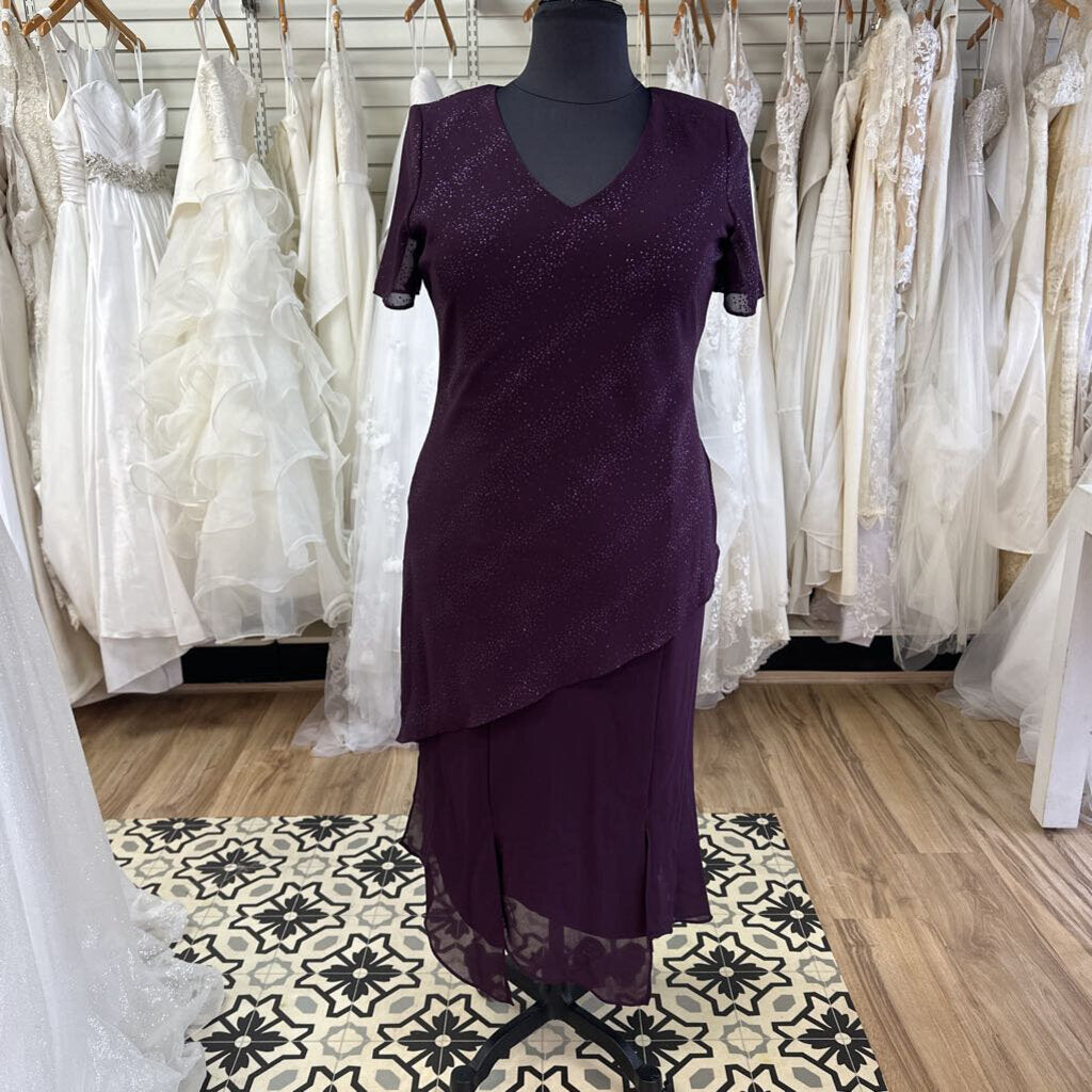 Citi Dress Purple Sparkle Long Formal Dress 16