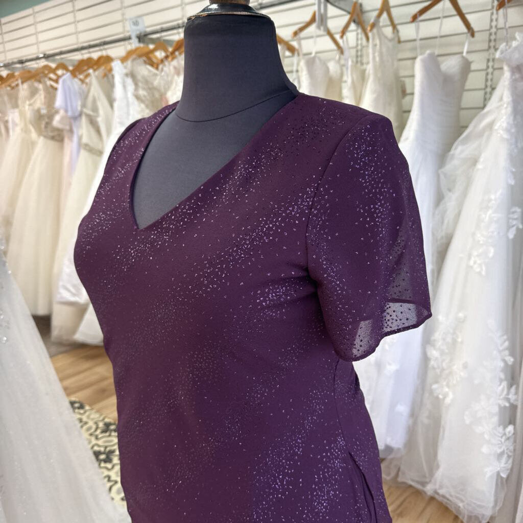 Citi Dress Purple Sparkle Long Formal Dress 16