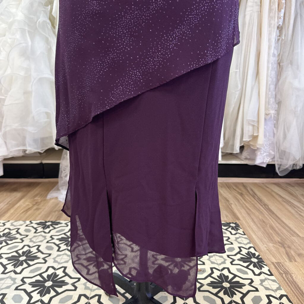 Citi Dress Purple Sparkle Long Formal Dress 16