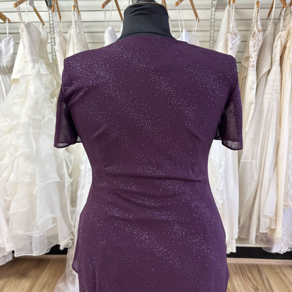 Citi Dress Purple Sparkle Long Formal Dress 16