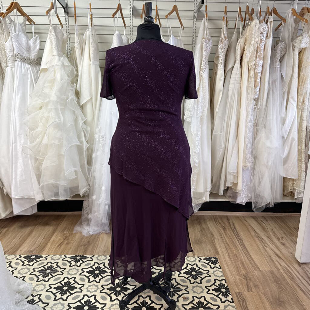 Citi Dress Purple Sparkle Long Formal Dress 16