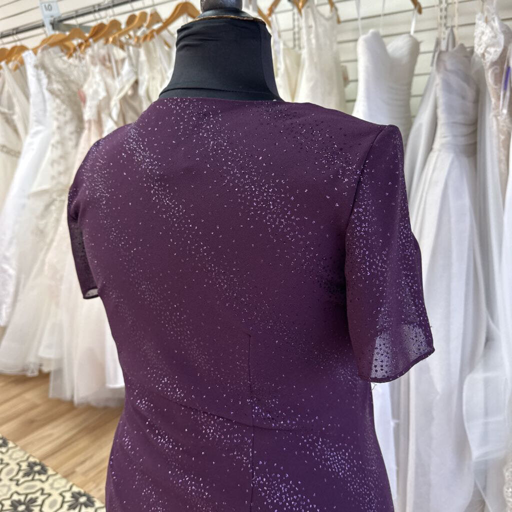 Citi Dress Purple Sparkle Long Formal Dress 16