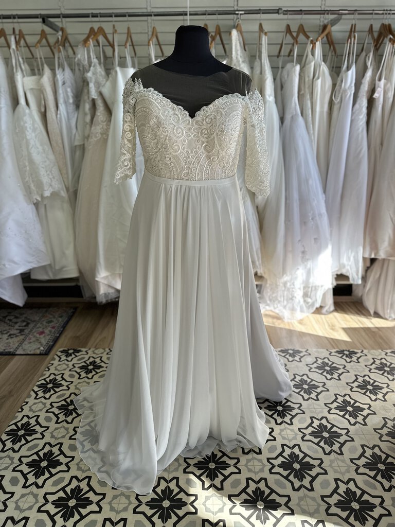 Studio Levana Beaded Lace Top Bridal Gown 20