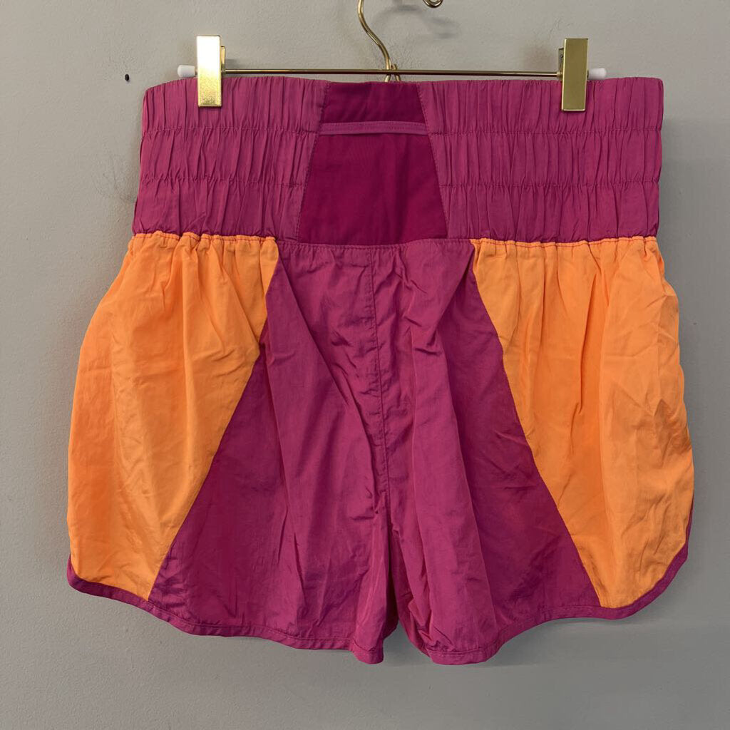 Fp Movement Pink/ Orange Color Block The Way Home Shorts Extra Large