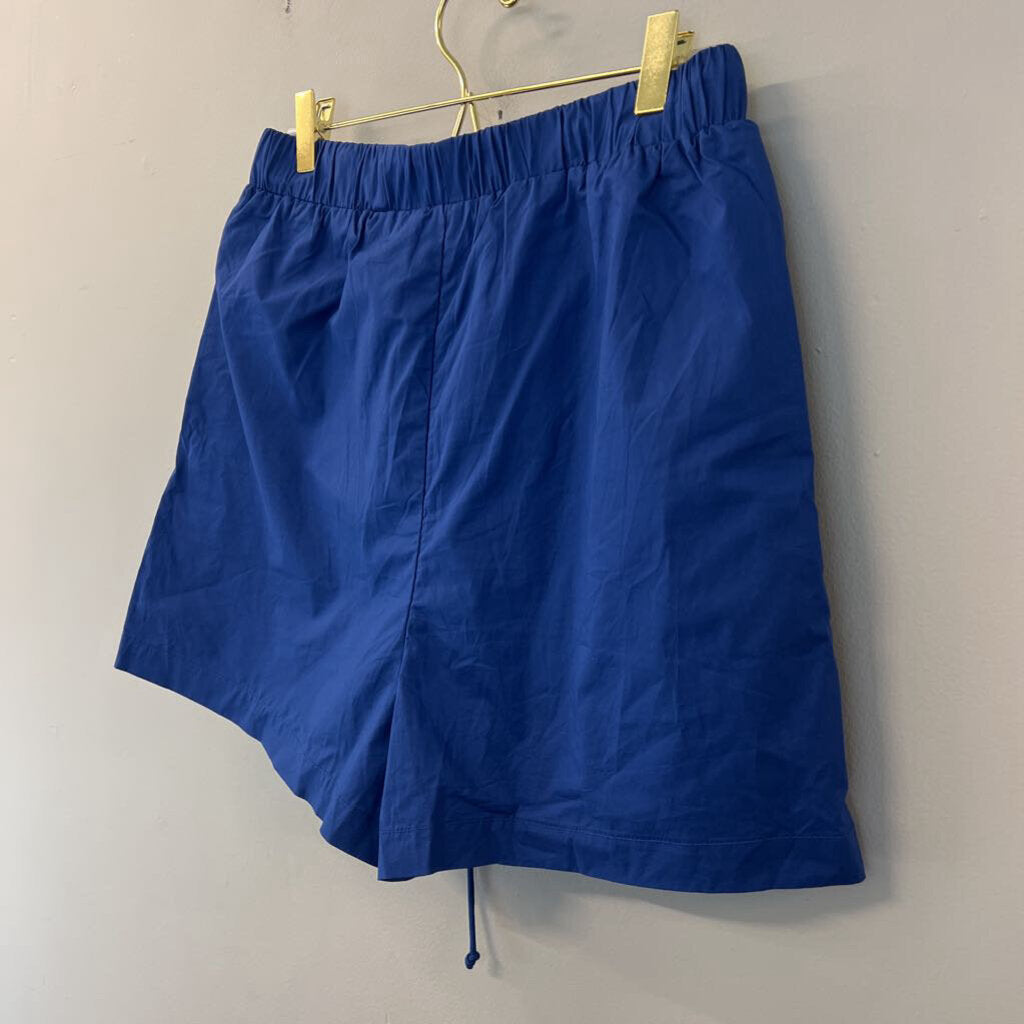 Crescent Blue Long Sleeve Button Down Top/ Shorts Set Medium