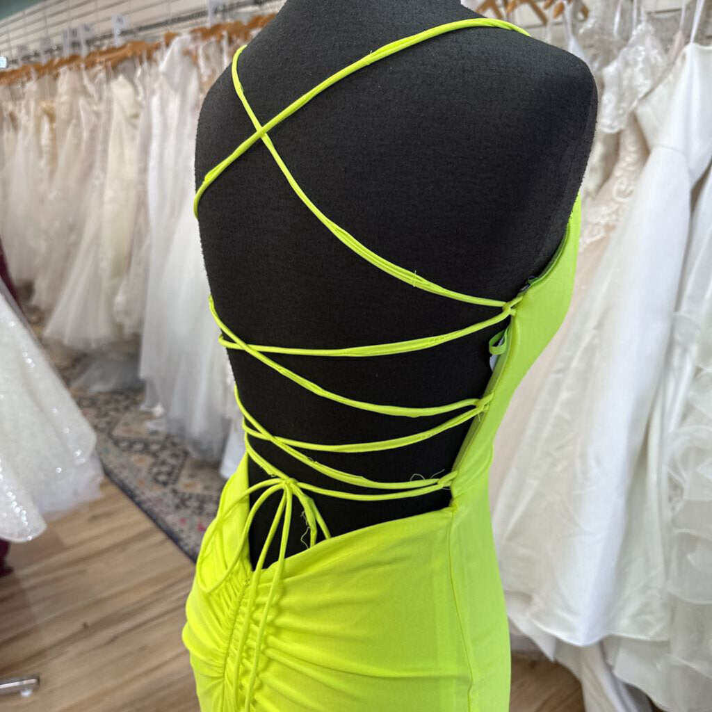 Abby Paris Neon Lace Up Formal 2