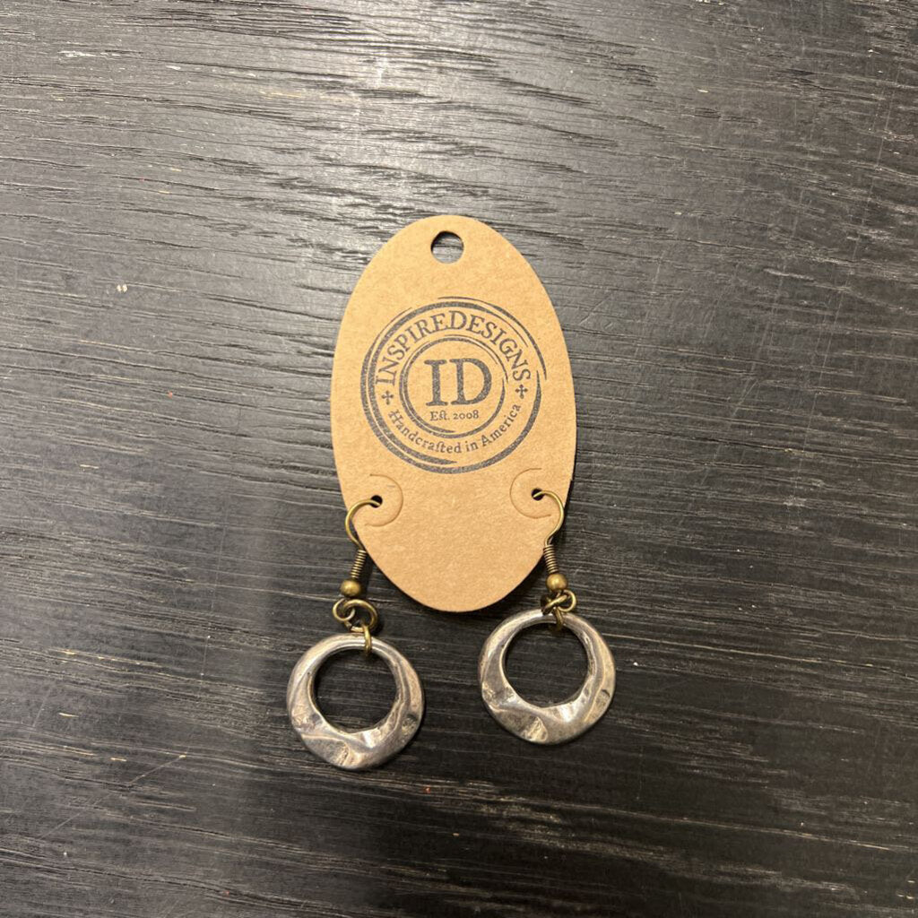 Inspired Designs Silver Circle Drop Earrings