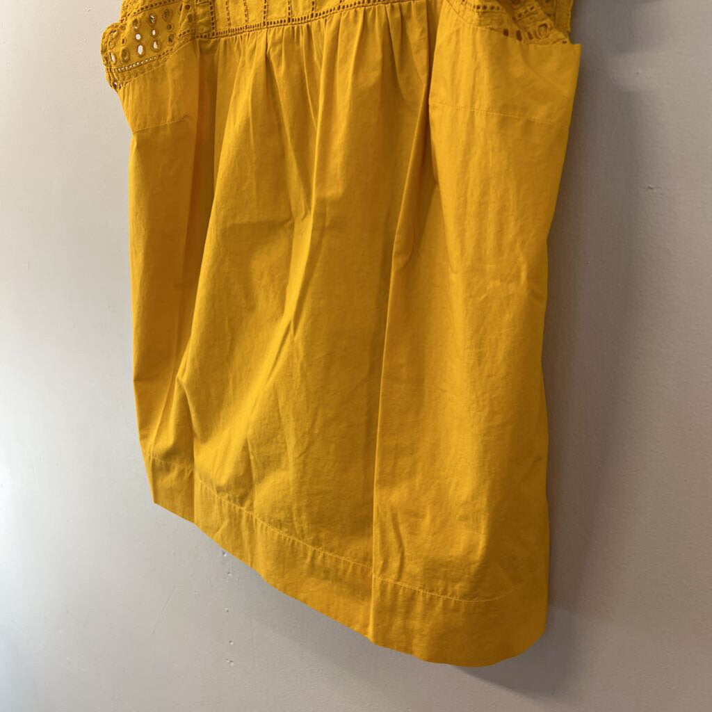J Crew Yellow Eyelet/ Tassel Sleeve Top 2