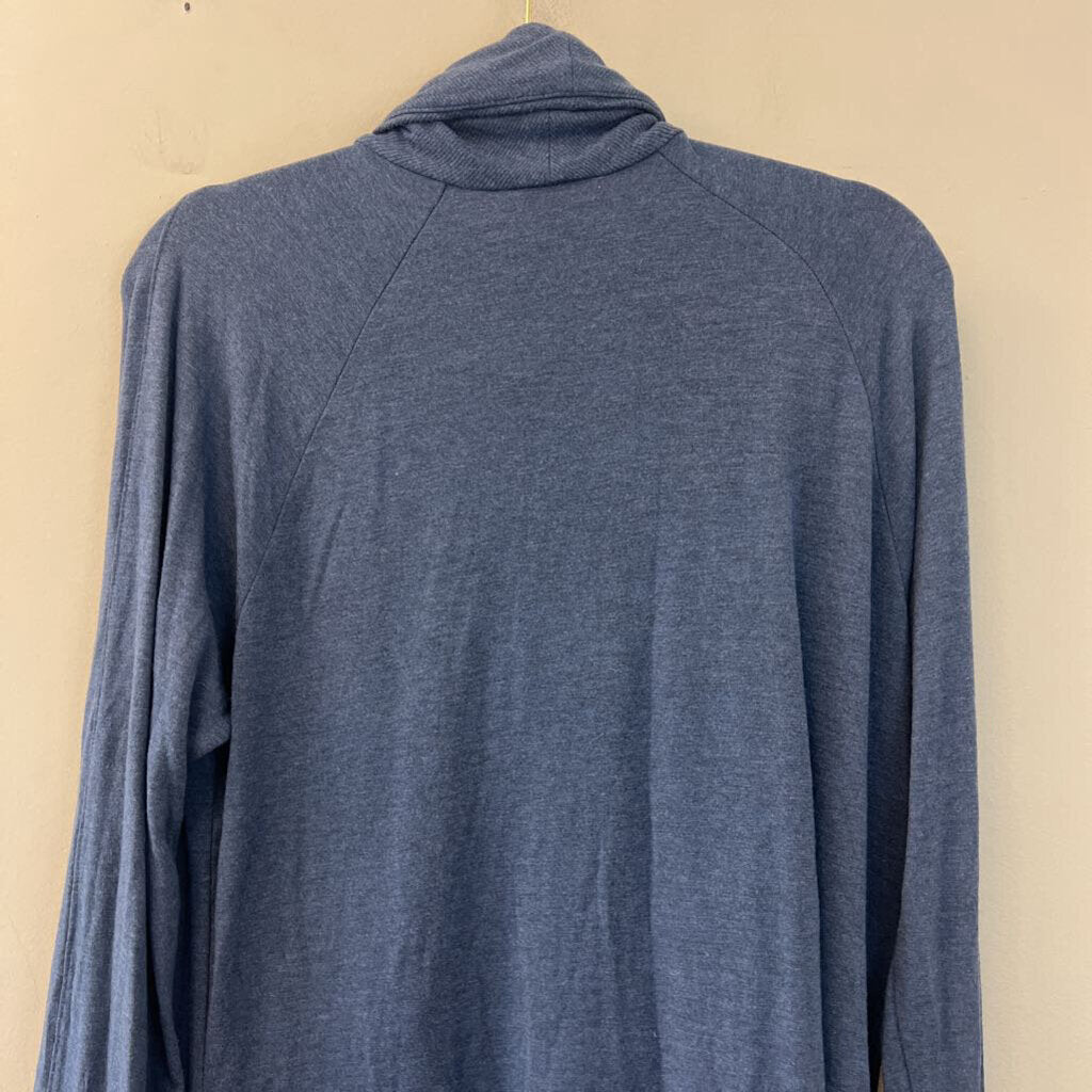 Athleta Blue Open Waterfall Front Cardigan Sweater Large