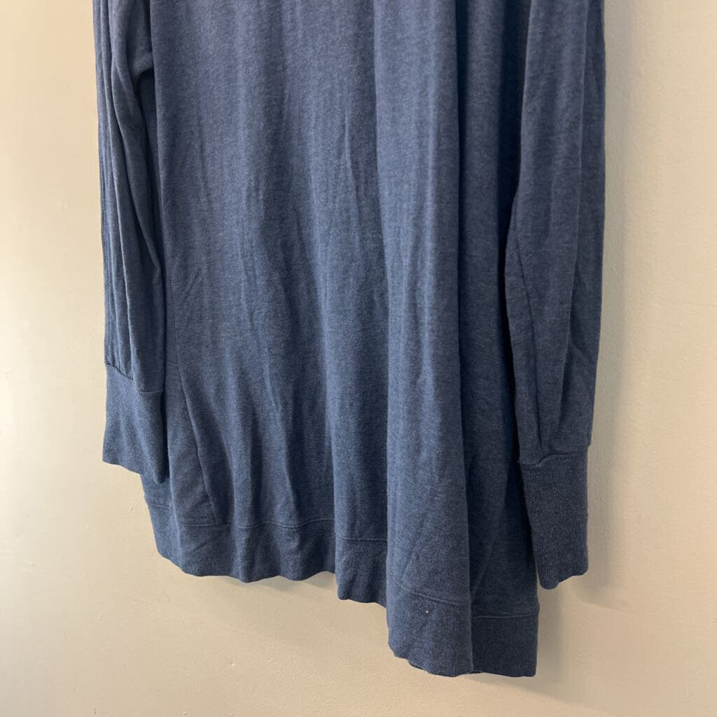 Athleta Blue Open Waterfall Front Cardigan Sweater Large