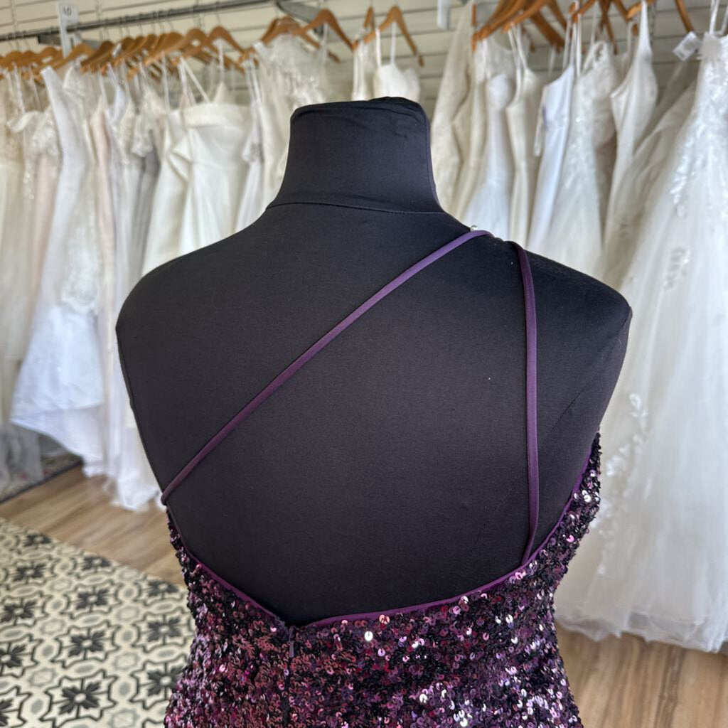 Jules & Cleo One Shoulder Sequin Dress 24