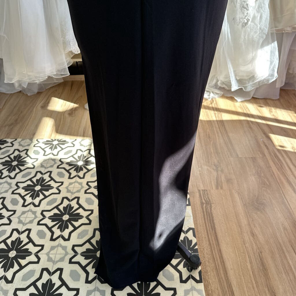 Emerald Sundae Black Lace Corset Top Fitted Long Formal Dress Small