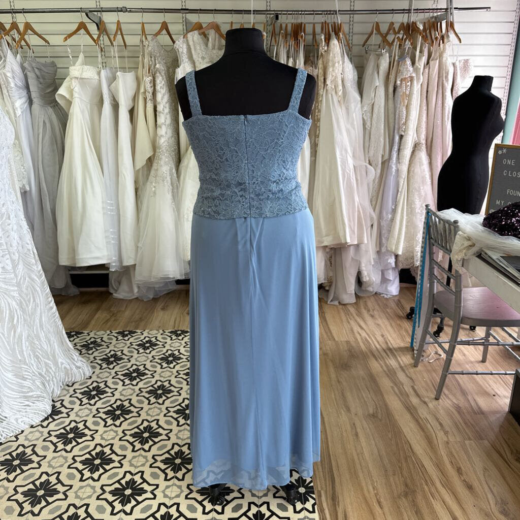 Onyx Nite Dusty Blue Lace Top/ Jacket Dress Set 20W