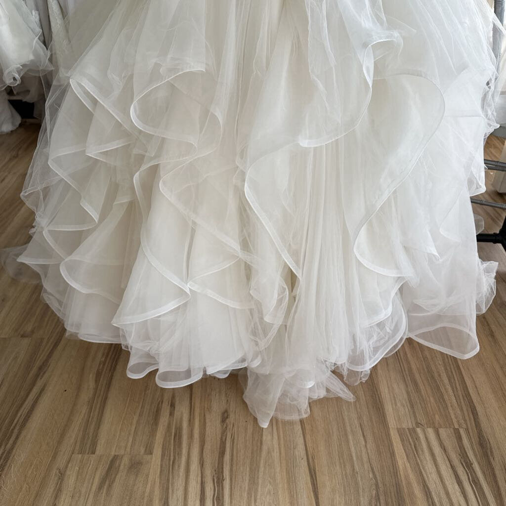 Strappy Back Tiered Tulle Bridal Gown 4
