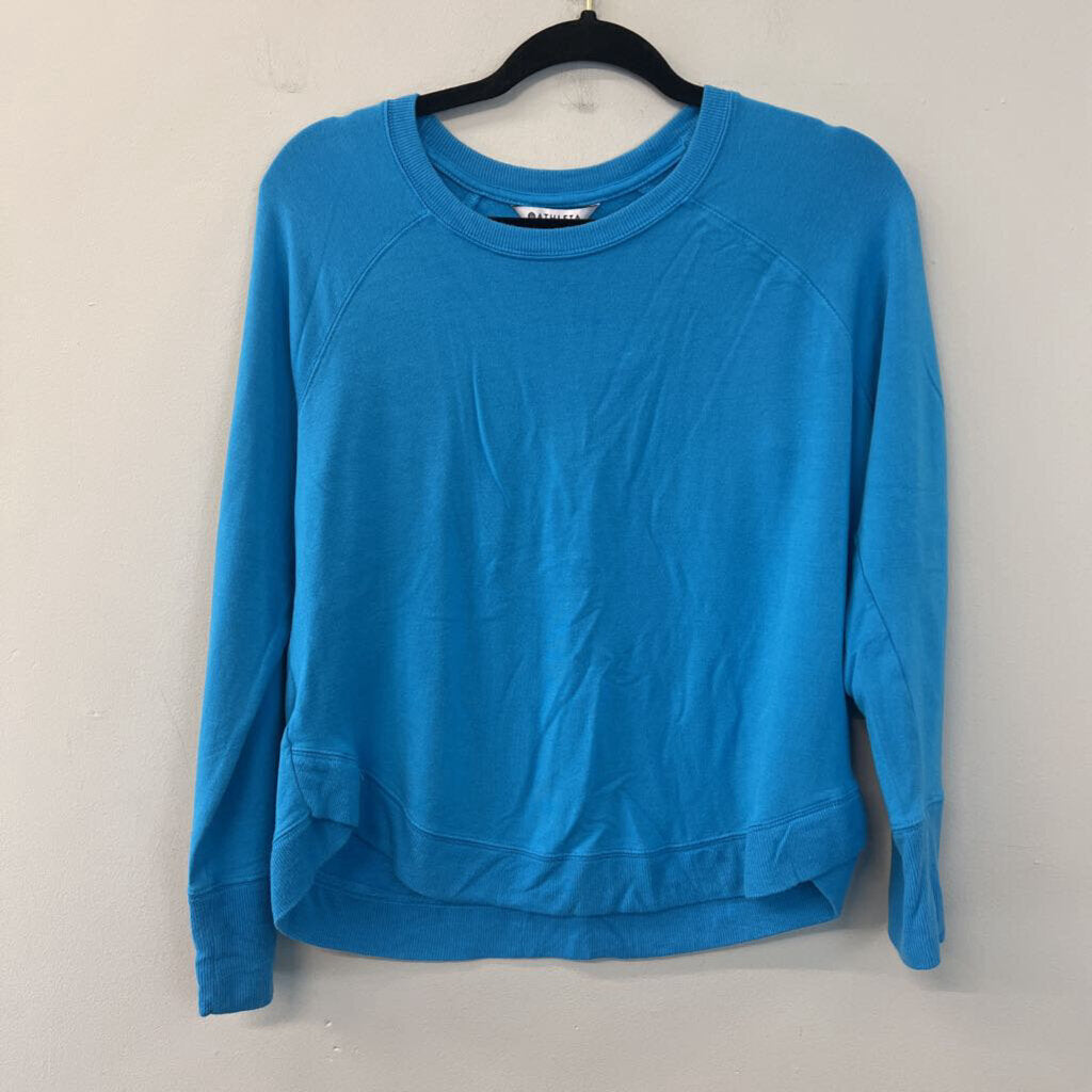 Athleta Soft Blue Crew Neck Long Sleeve Top Medium