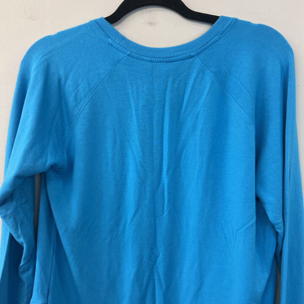 Athleta Soft Blue Crew Neck Long Sleeve Top Medium