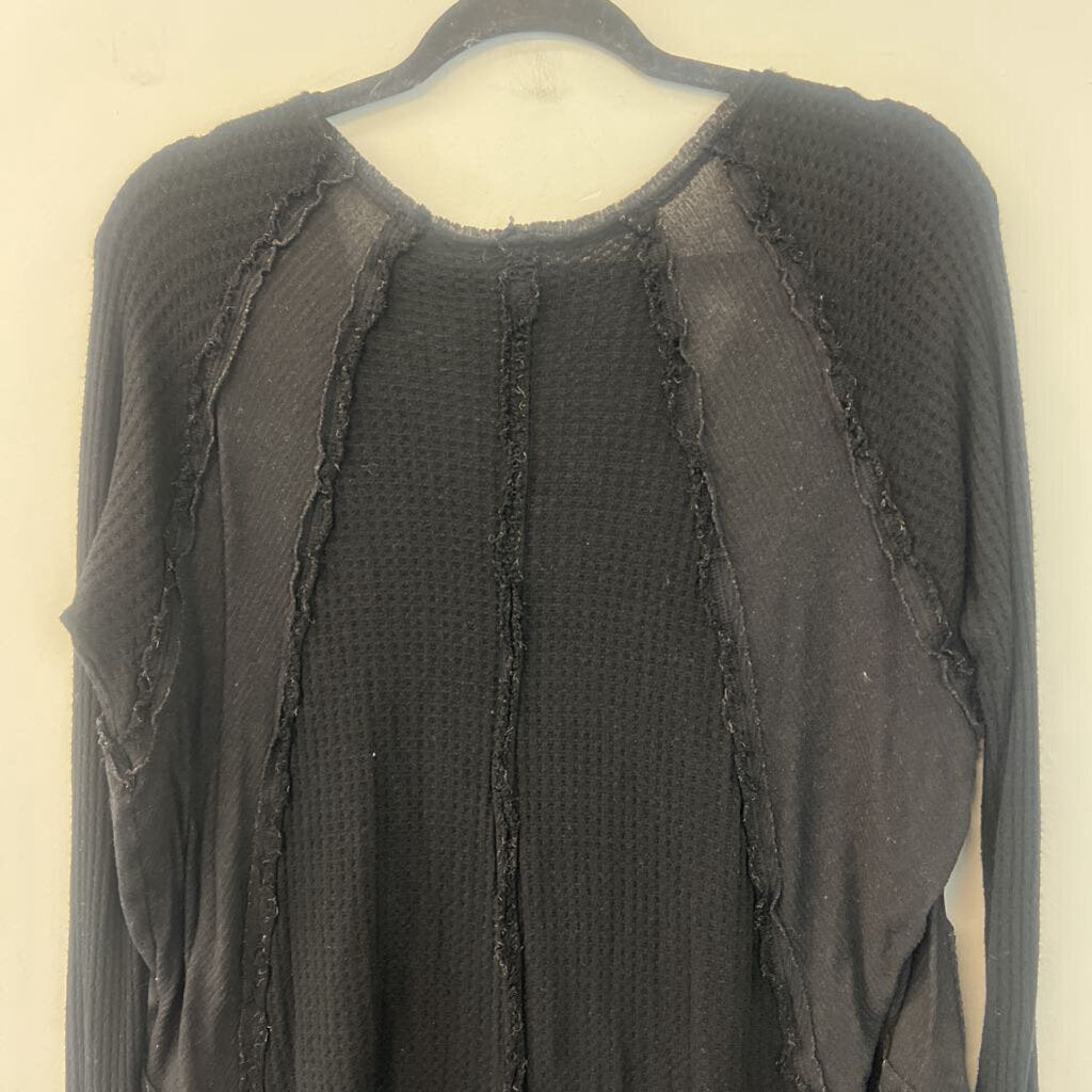 We The Free Black Slouchy Long Sleeve Top Small