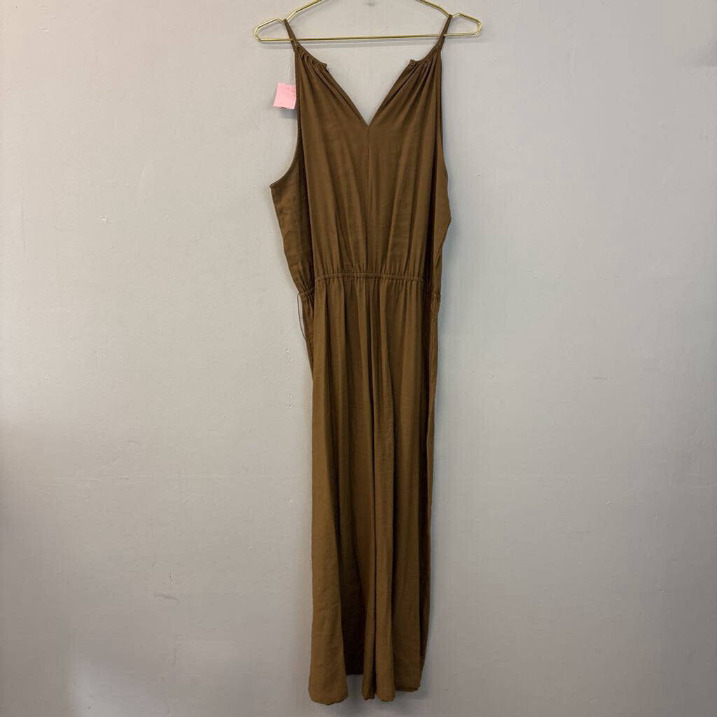 Prologue Olive Green V Neck Jumpsuit Medium