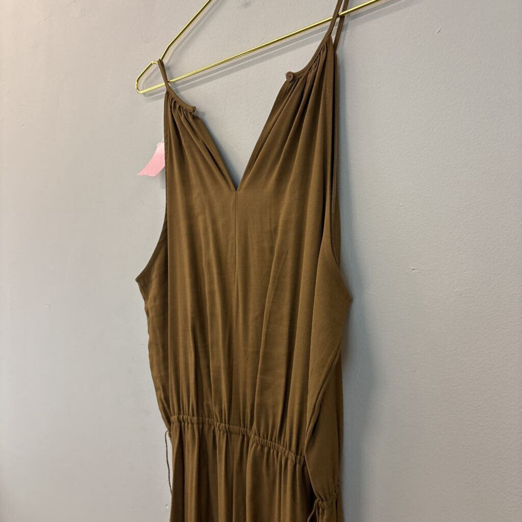 Prologue Olive Green V Neck Jumpsuit Medium