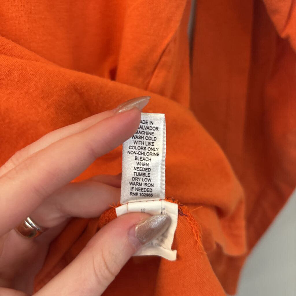 Original League Orange VT Long Sleeve Top Small