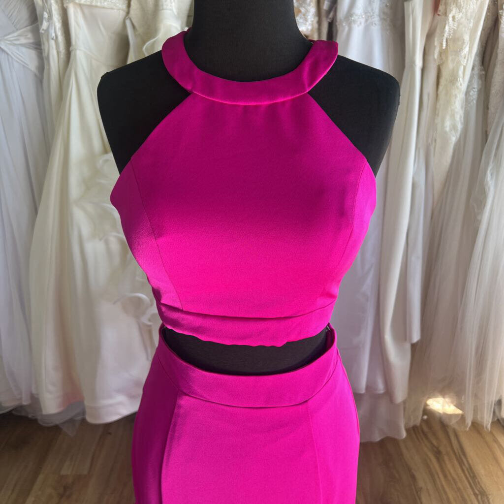 Studio 17 Hot Pink Two-Piece Long Formal 2