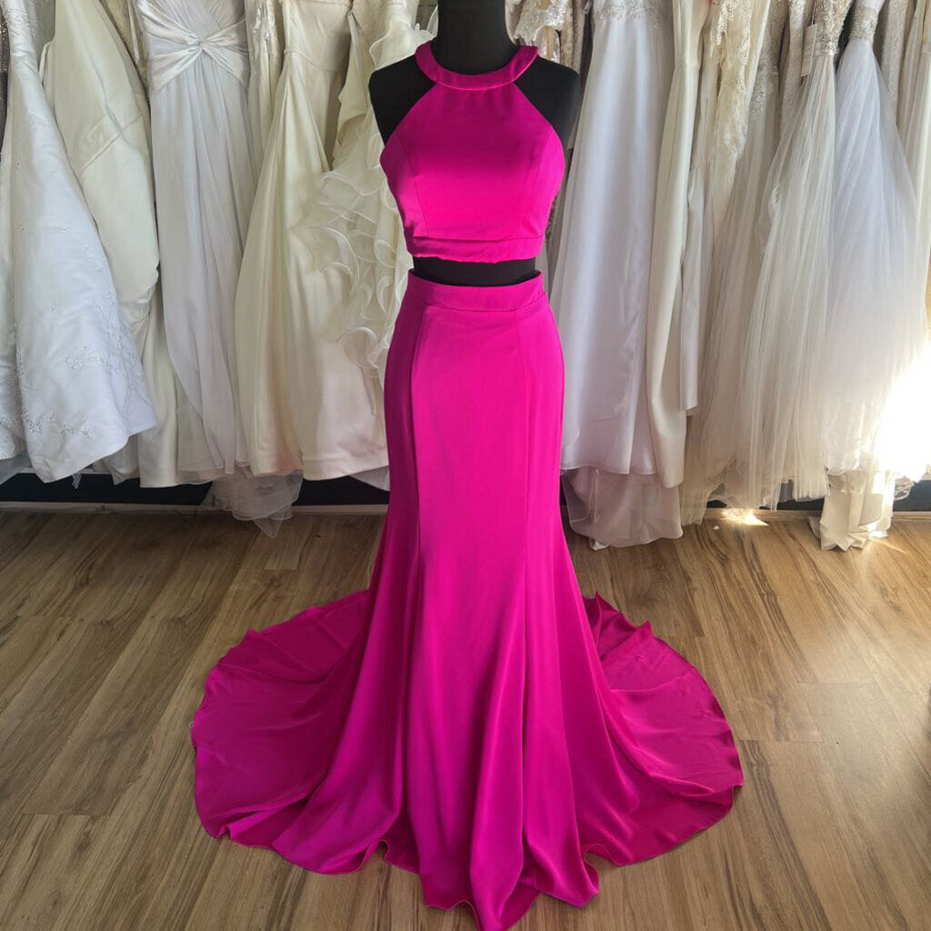 Studio 17 Hot Pink Two-Piece Long Formal 2