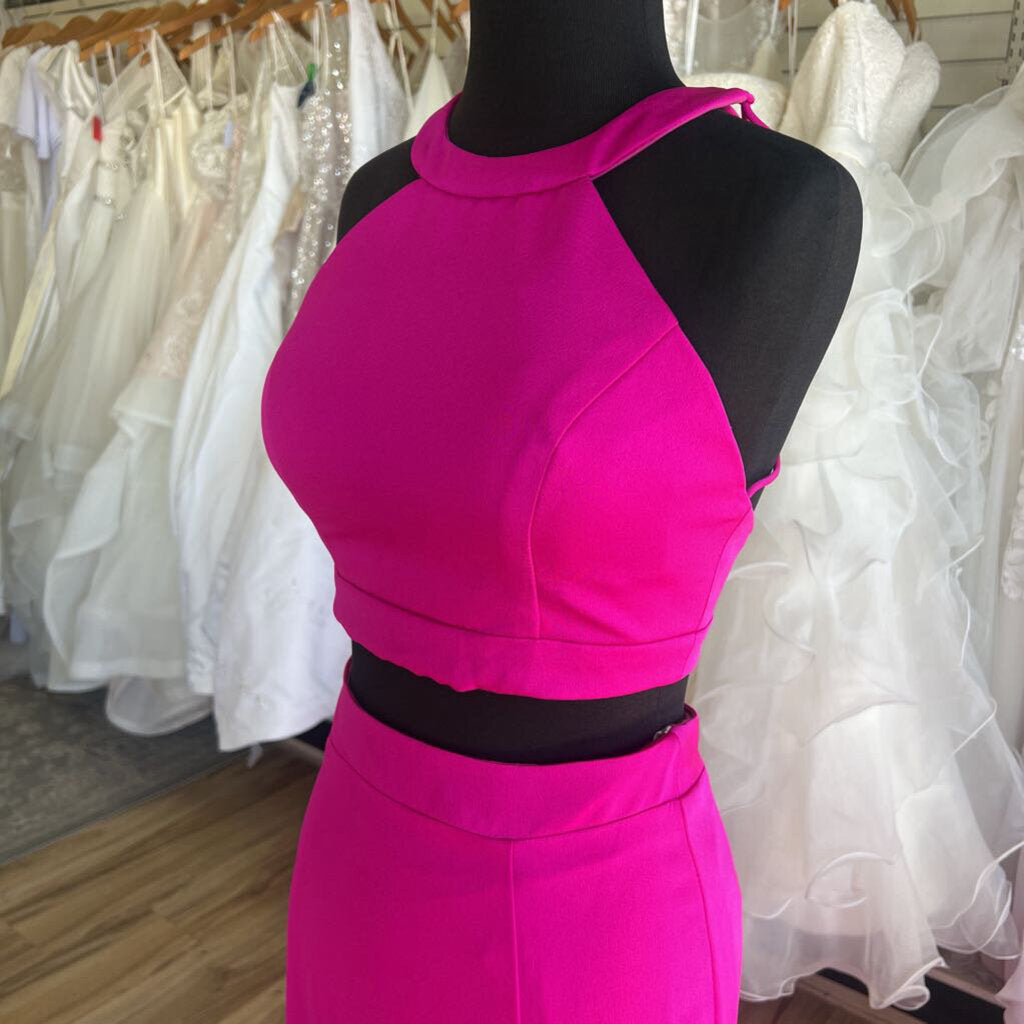 Studio 17 Hot Pink Two-Piece Long Formal 2
