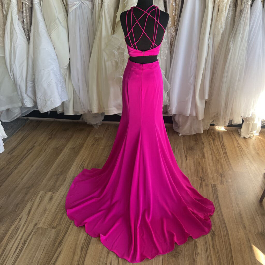 Studio 17 Hot Pink Two-Piece Long Formal 2