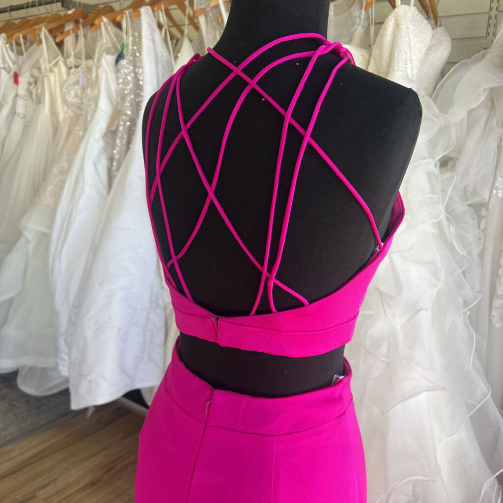 Studio 17 Hot Pink Two-Piece Long Formal 2