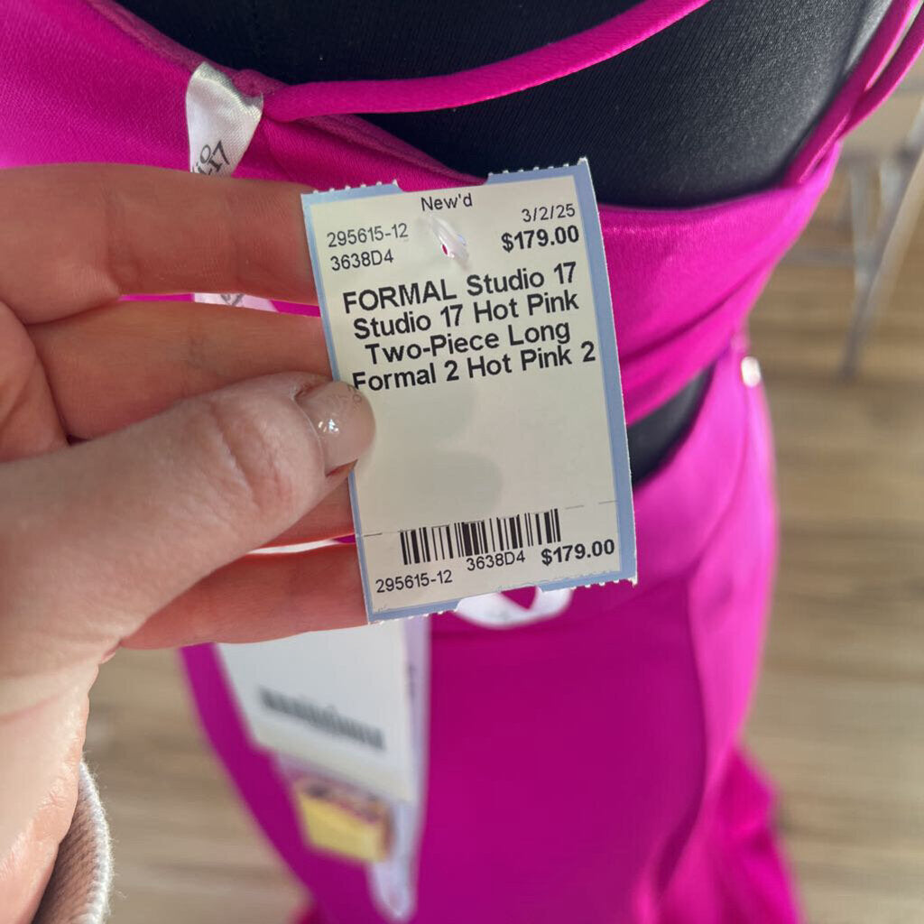 Studio 17 Hot Pink Two-Piece Long Formal 2