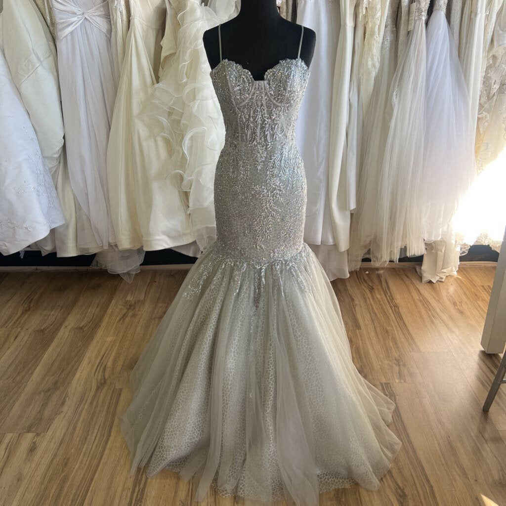 Christina Wu Silver Shimmer Mermaid Long Formal 2