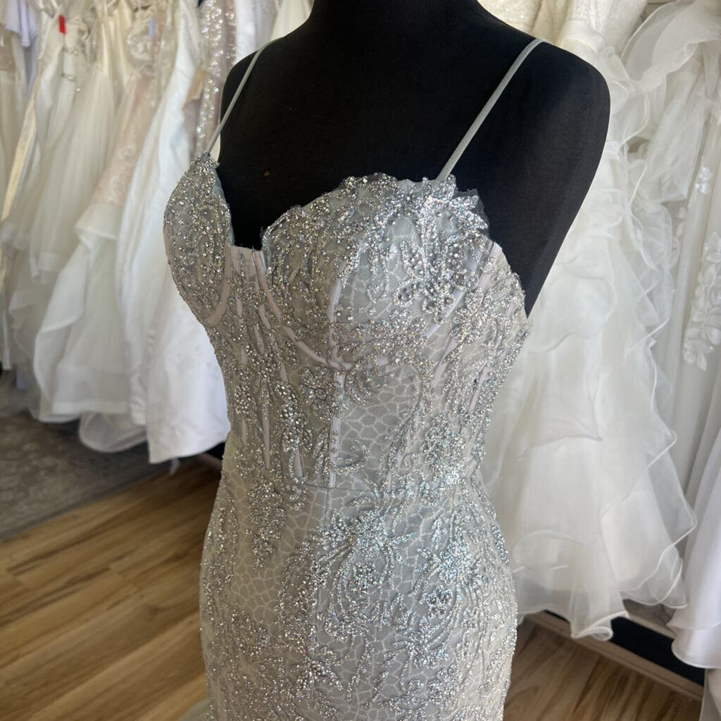 Christina Wu Silver Shimmer Mermaid Long Formal 2