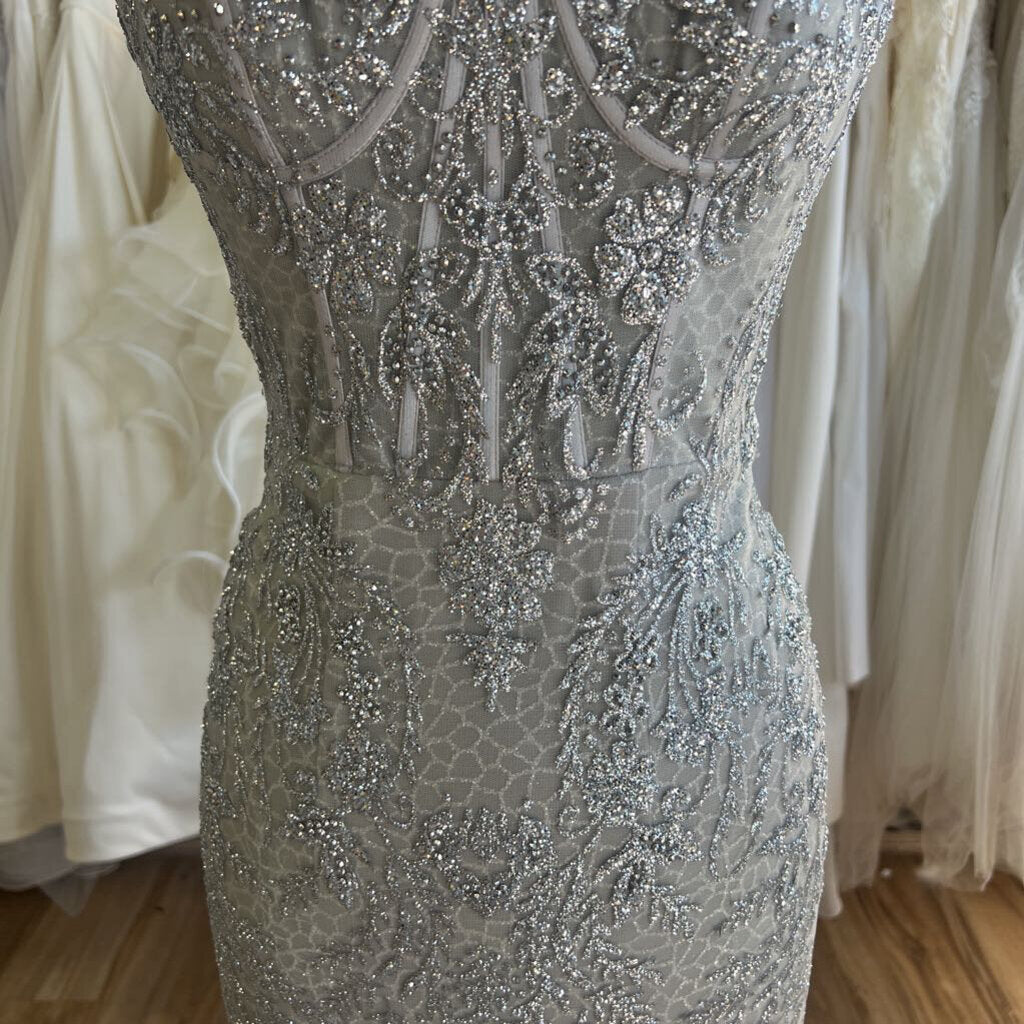 Christina Wu Silver Shimmer Mermaid Long Formal 2