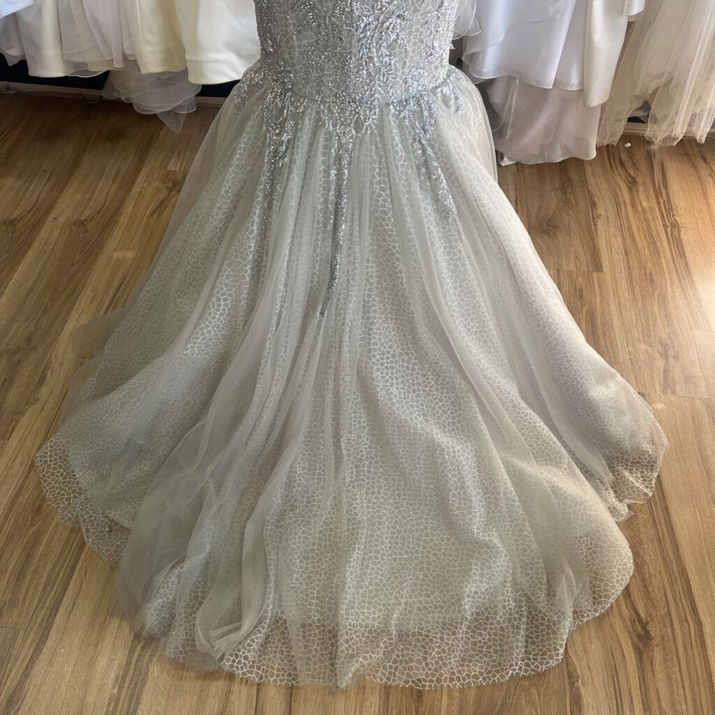Christina Wu Silver Shimmer Mermaid Long Formal 2