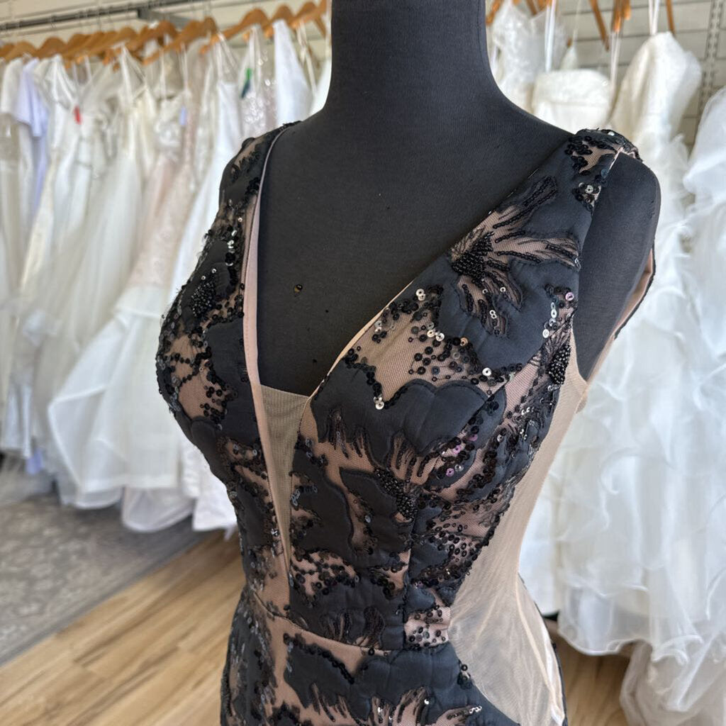 Panoply Black/Beige Sequin Lace Fitted 10