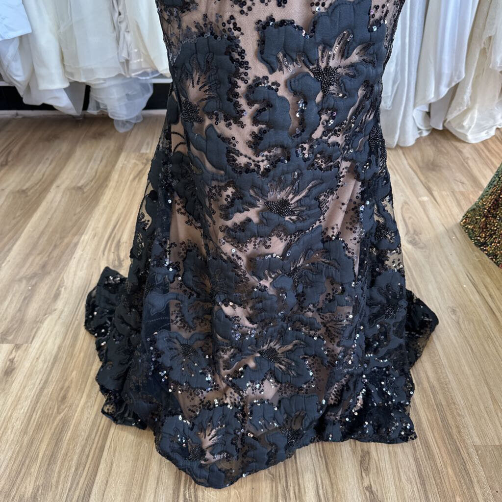 Panoply Black/Beige Sequin Lace Fitted 10