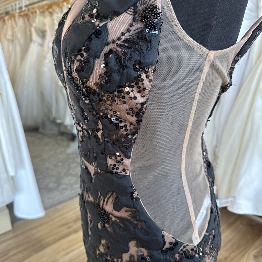 Panoply Black/Beige Sequin Lace Fitted 10