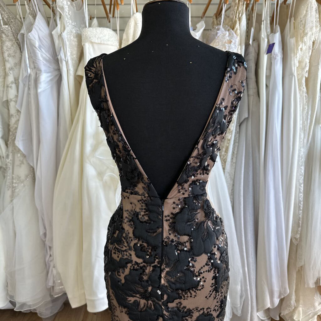 Panoply Black/Beige Sequin Lace Fitted 10