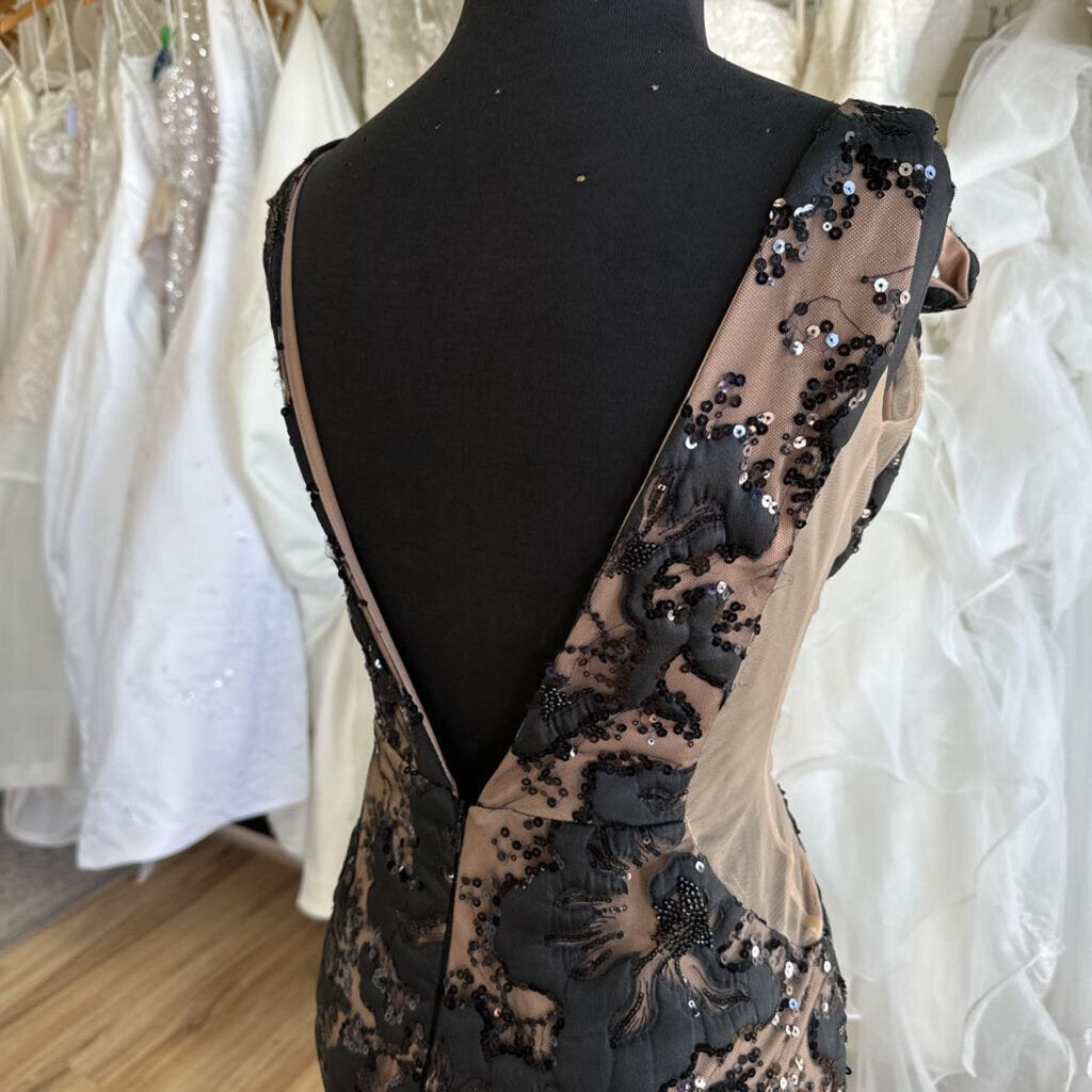 Panoply Black/Beige Sequin Lace Fitted 10