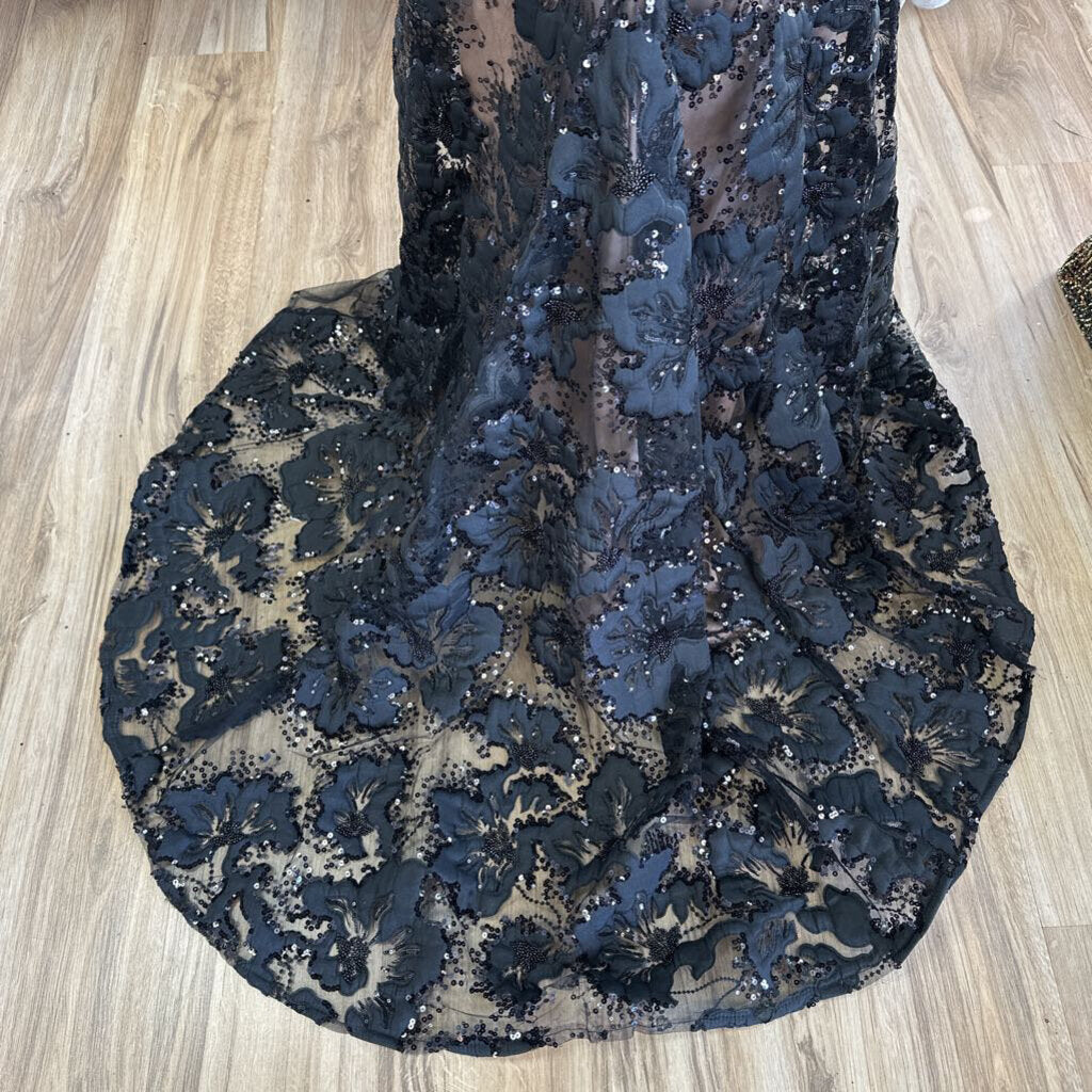 Panoply Black/Beige Sequin Lace Fitted 10